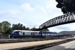 Amtrak Pacific Surfliner Train laying over in the yard at San Luis Obispo between runs